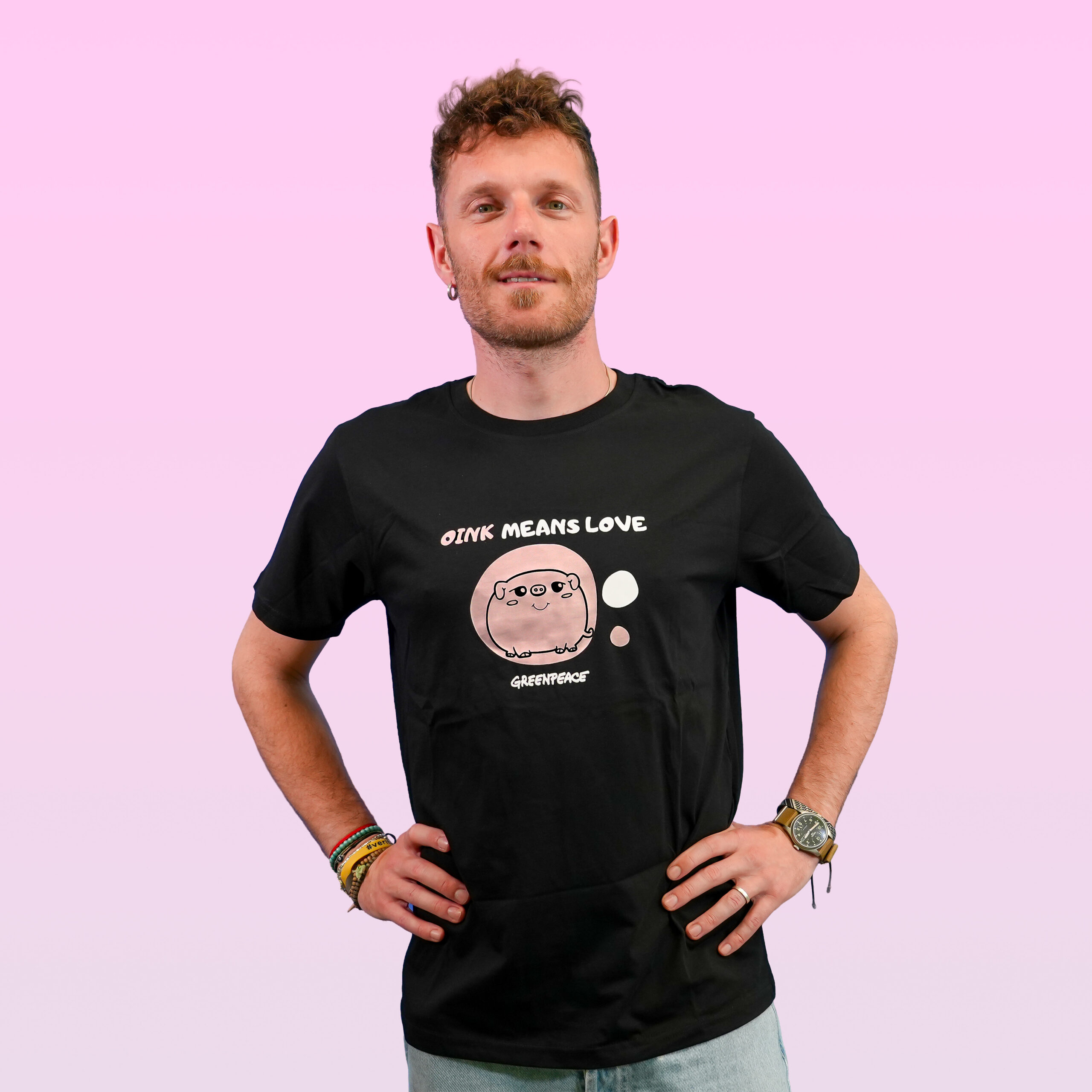 T-shirt Oink Means Love - immagine 3