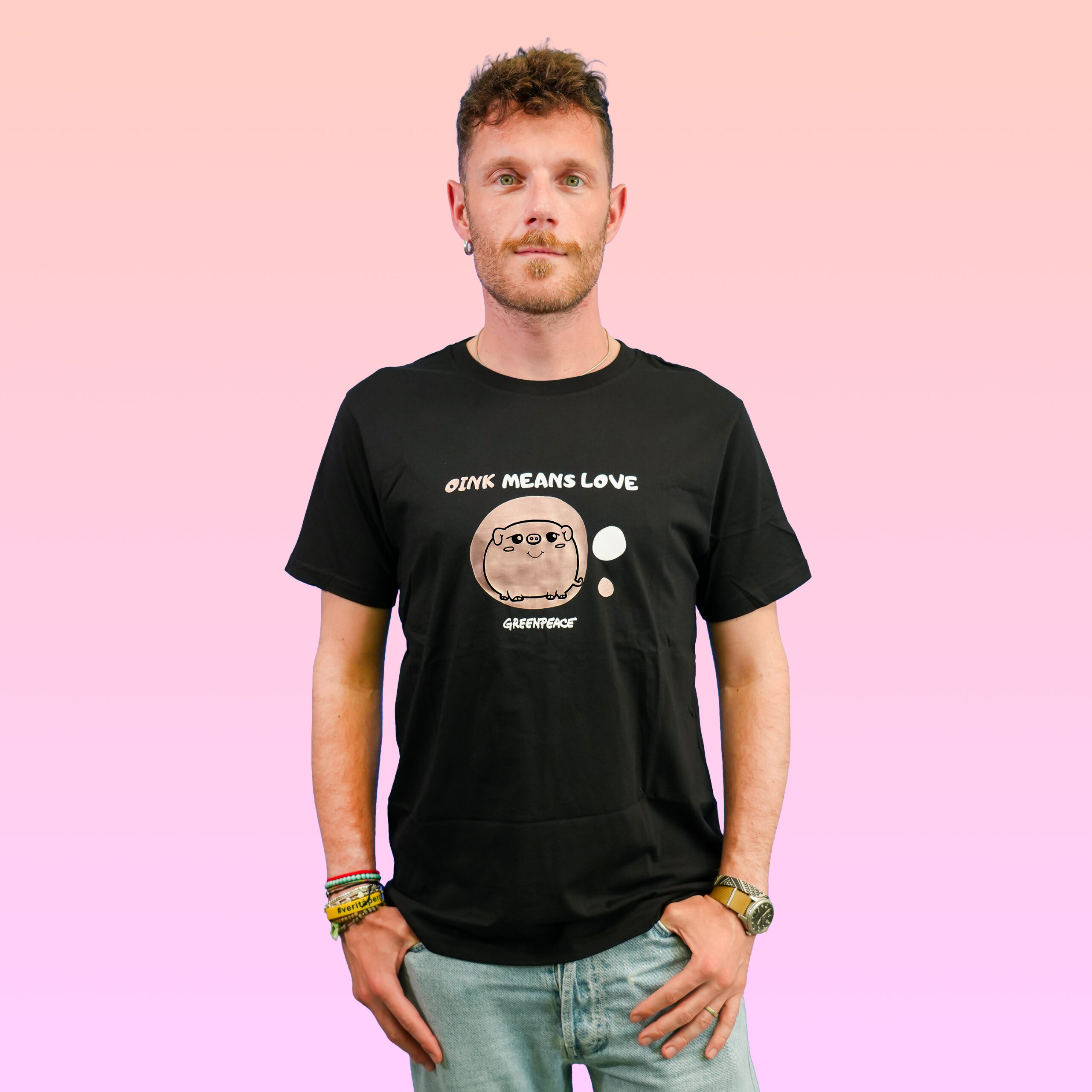 T-shirt Oink Means Love - immagine 2