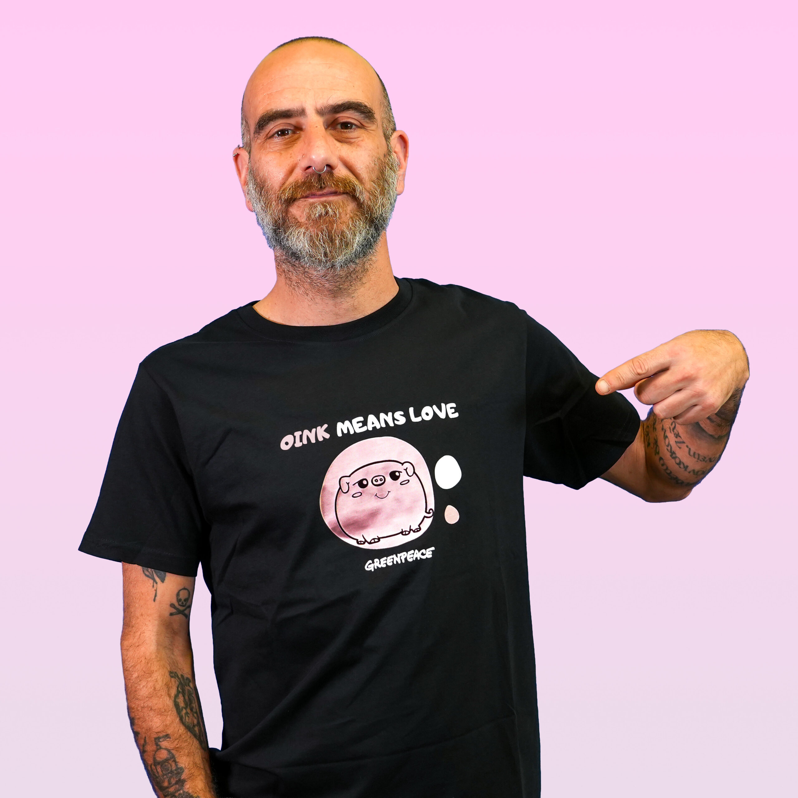 T-shirt Oink Means Love - immagine 4